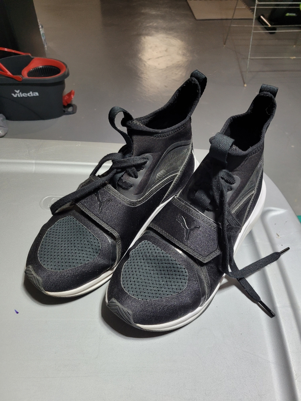 PUMA Women's Black Slip-On Athletic Sneakers